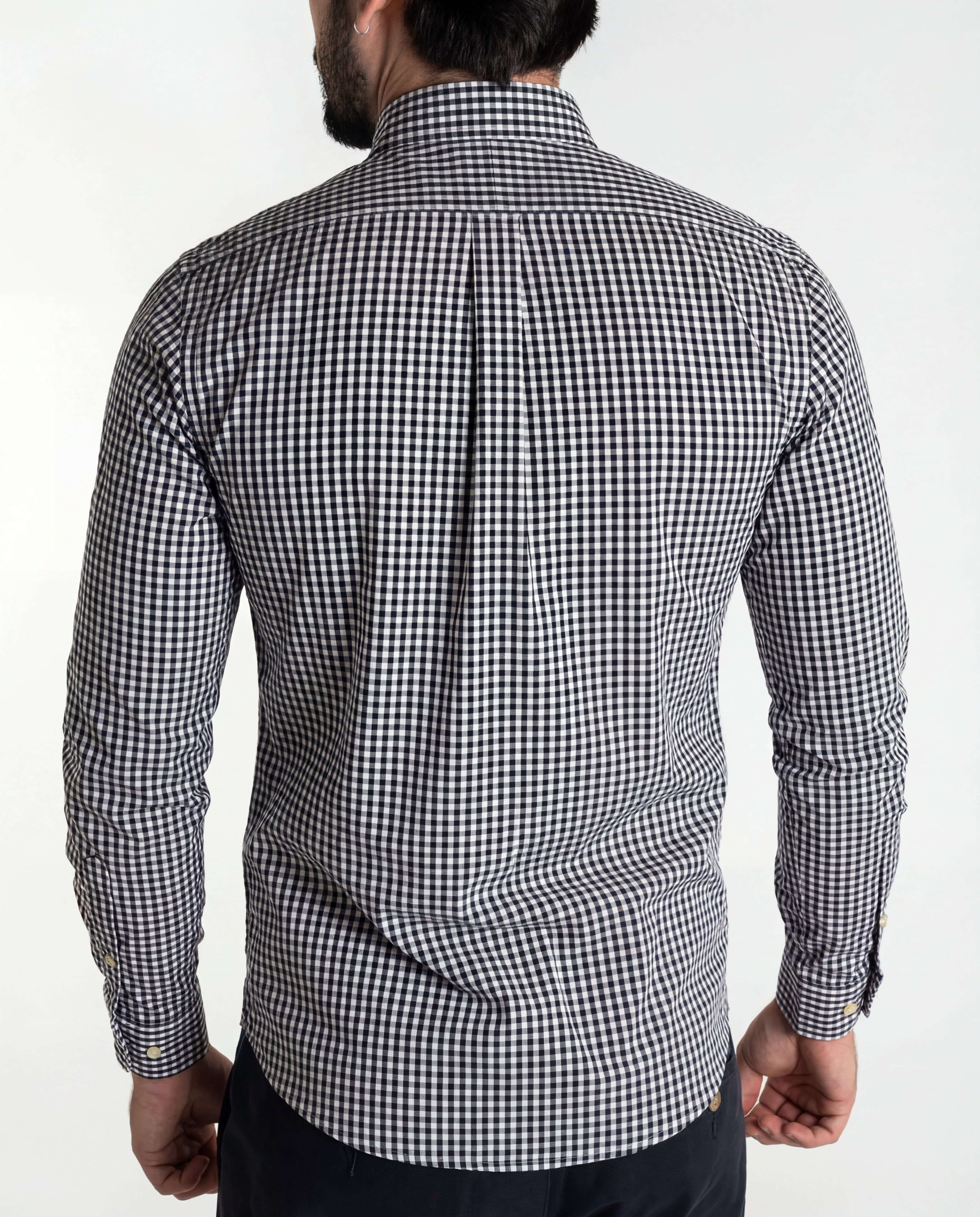 Camisa Hombre Negra A Cuadros 2
