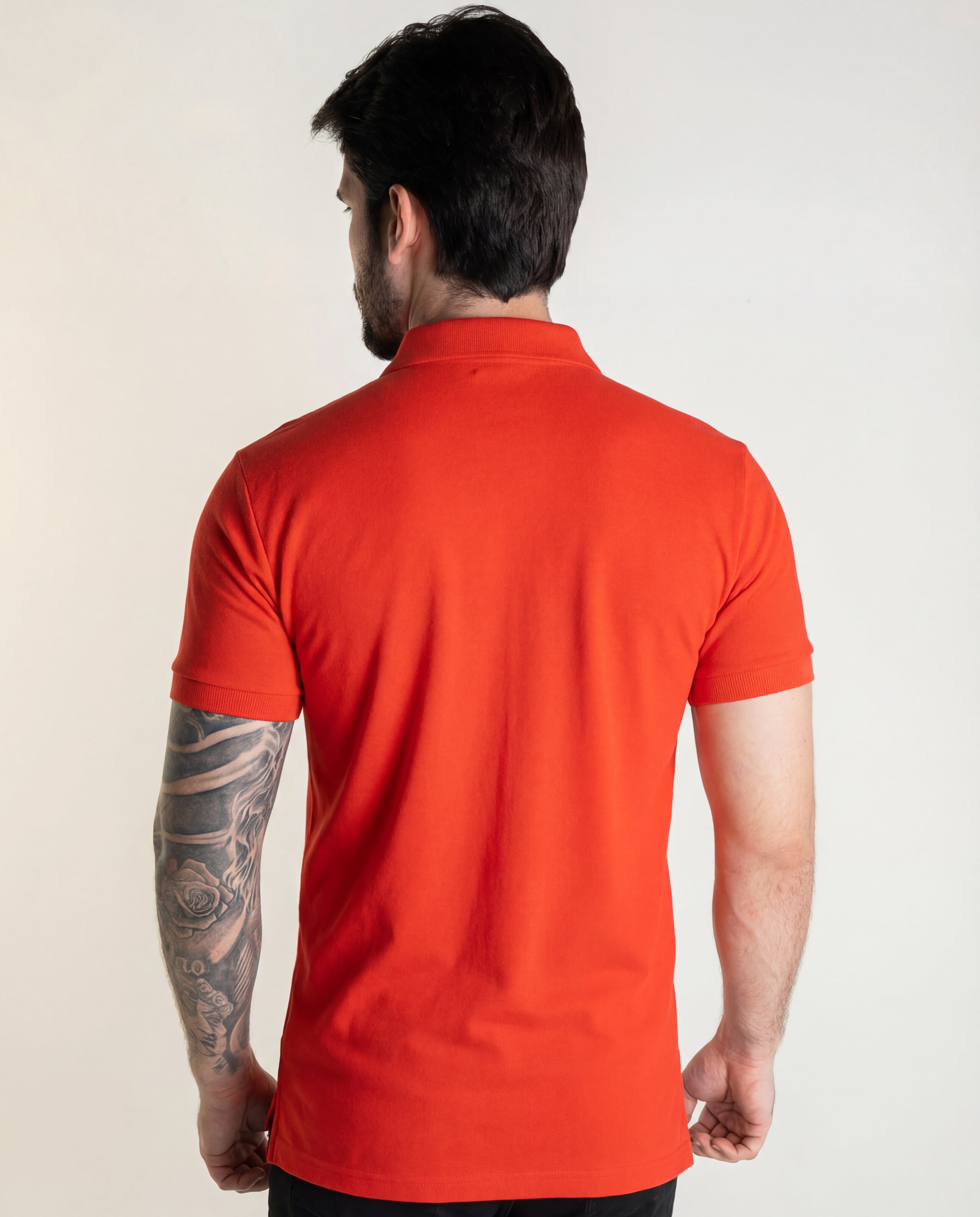 Camiseta Tipo Polo Naranja PB