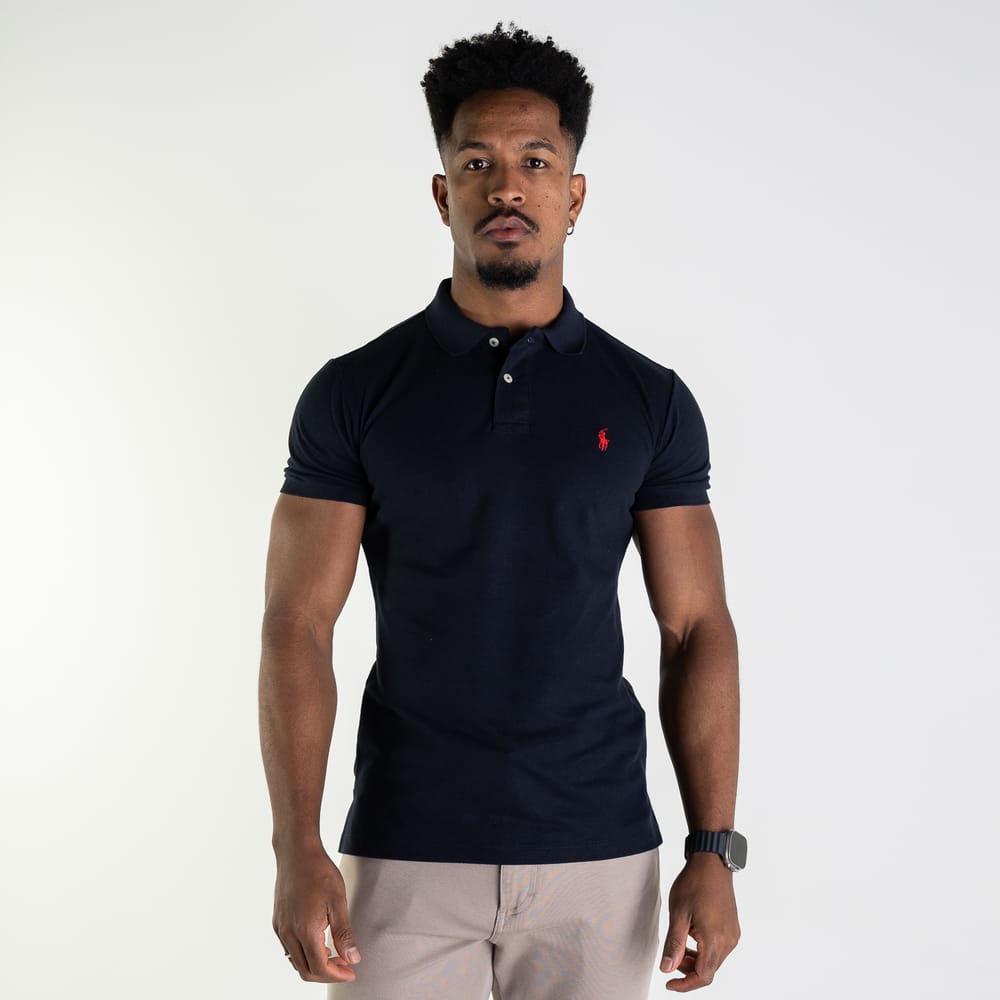Camiseta Tipo Polo Oscuro Clasica