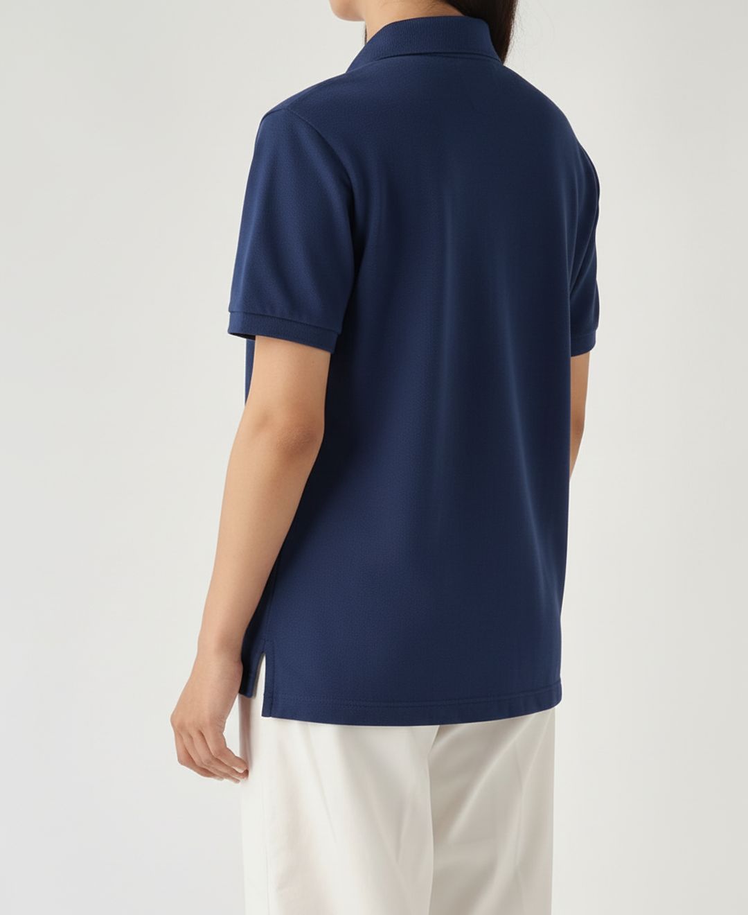 Camiseta Polo Pique Mujer Azul Oscuro