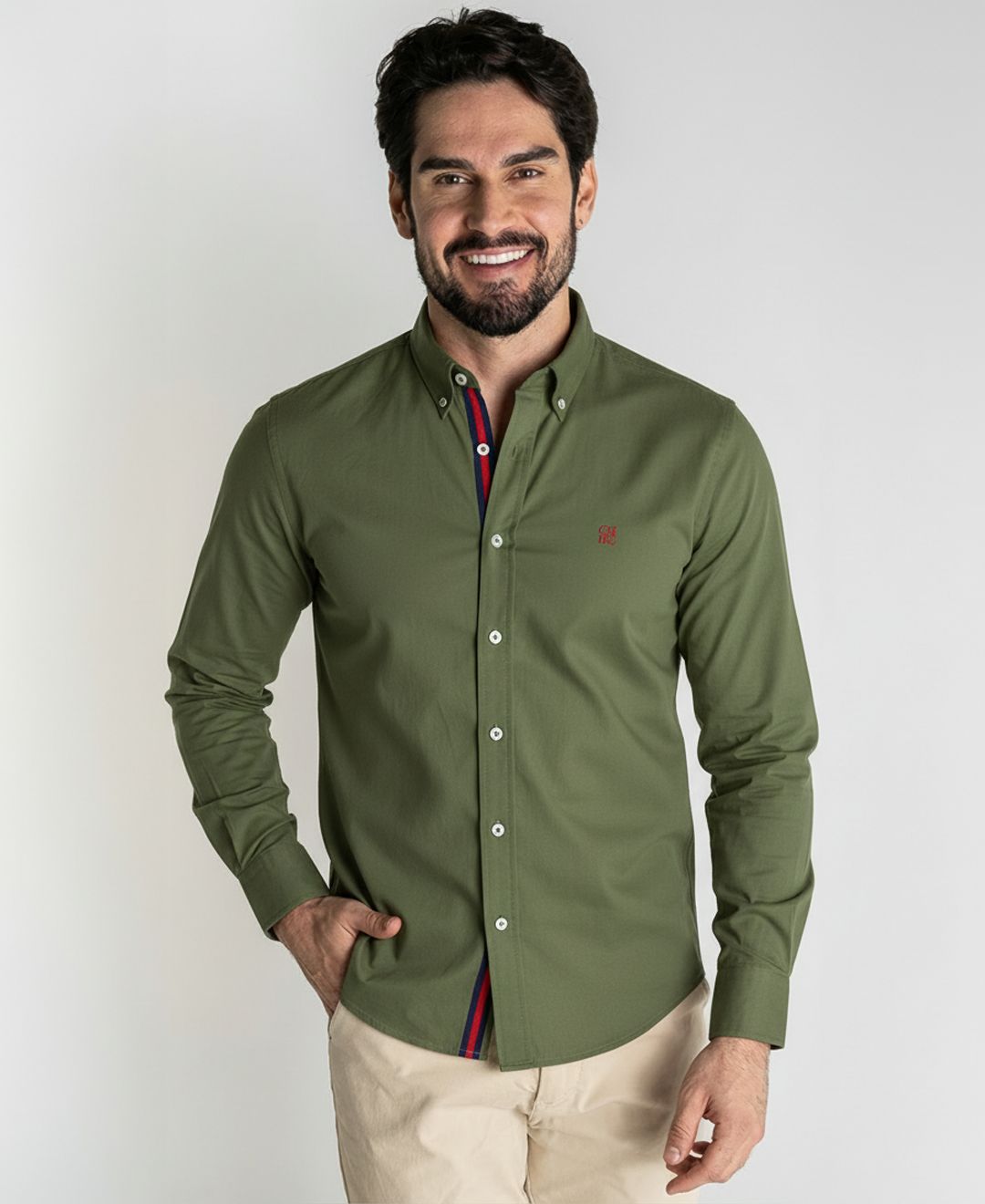 Camisa Hombre CH Verde Militar