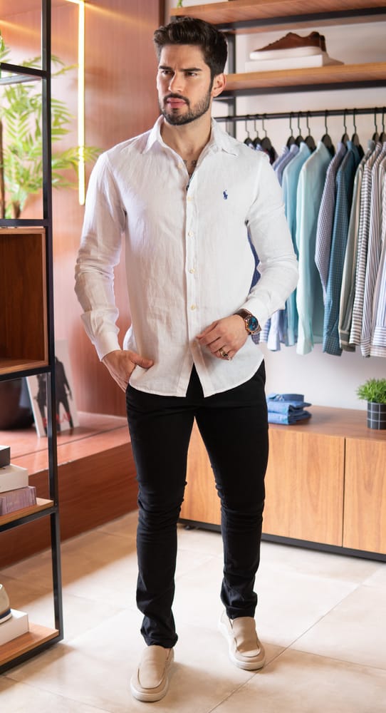 Camisa Blanca Lino - Norva Select