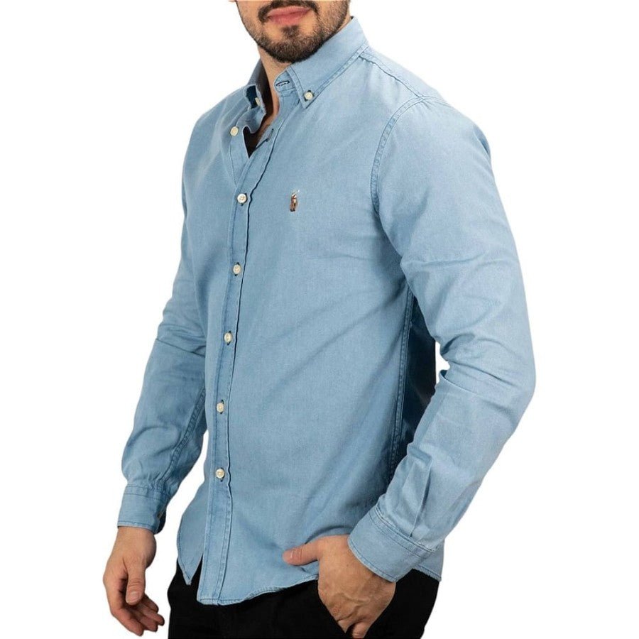 Camisa Hombre Indigo Claro (Jean) - Norva Select