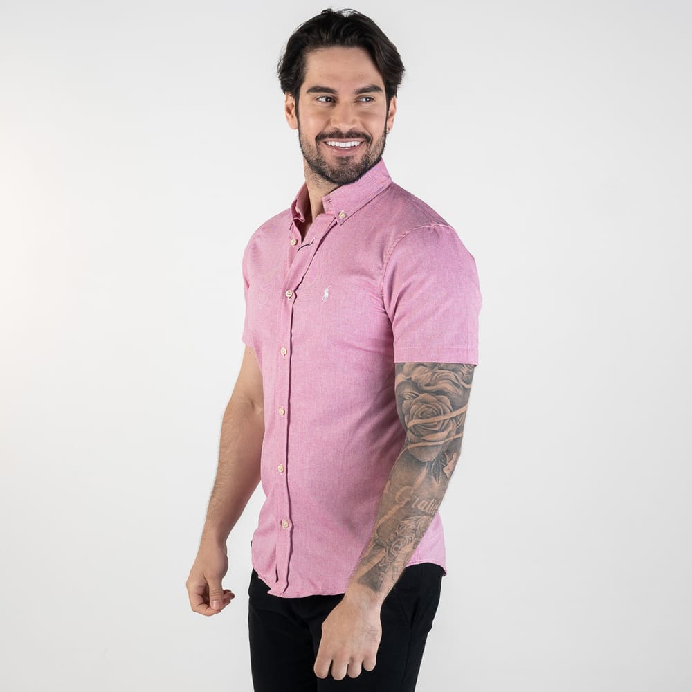 Camisa Hombre Lila Manga Corta - Norva Select
