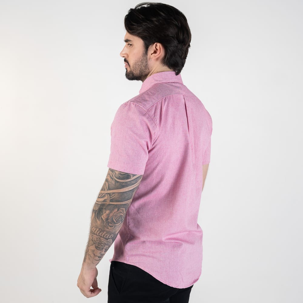 Camisa Hombre Lila Manga Corta - Norva Select