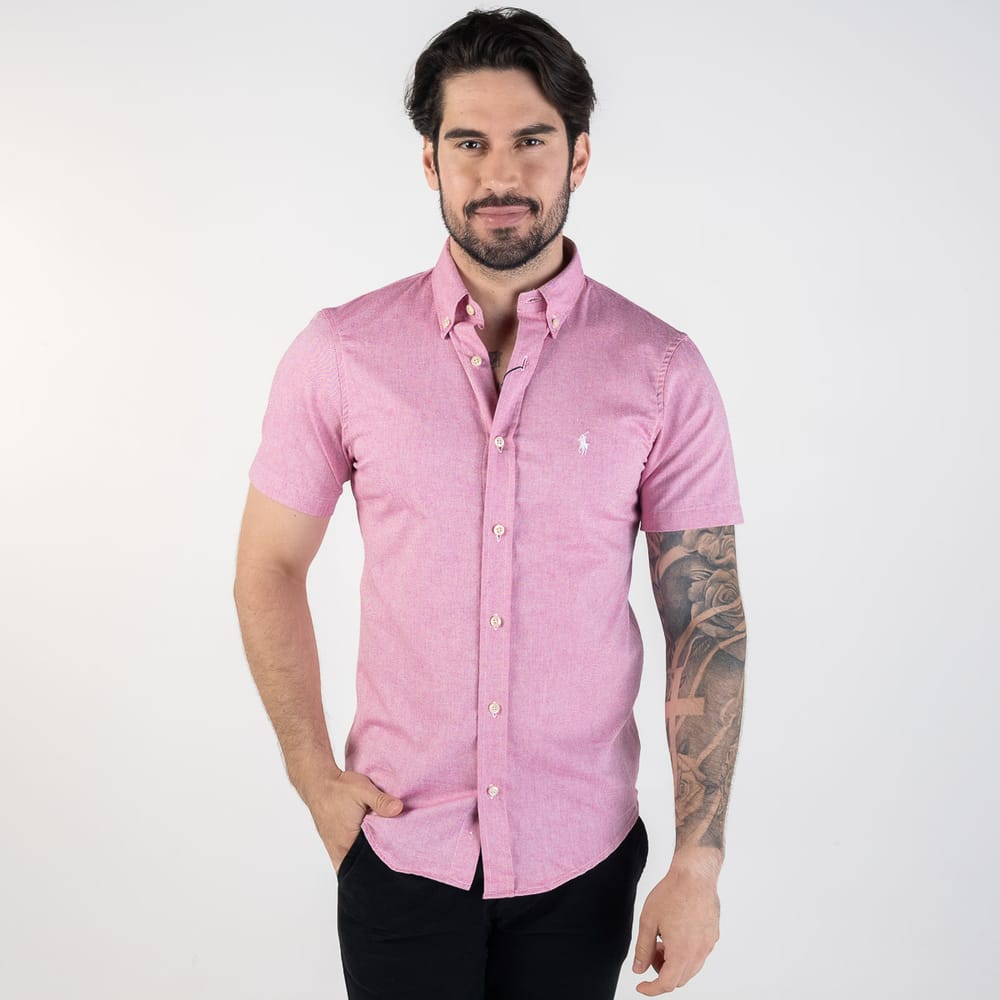 Camisa Hombre Lila Manga Corta - Norva Select
