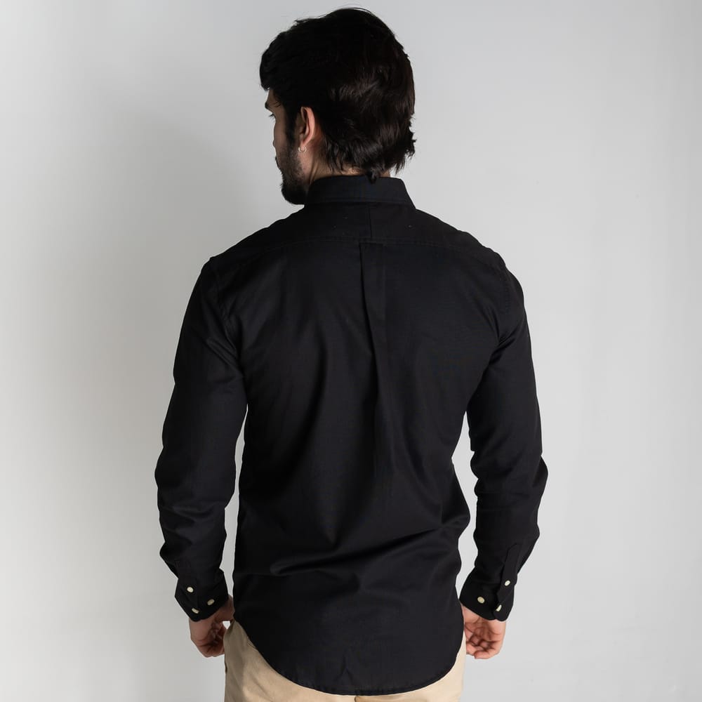 Camisa Hombre Negra Clásica - Norva Select