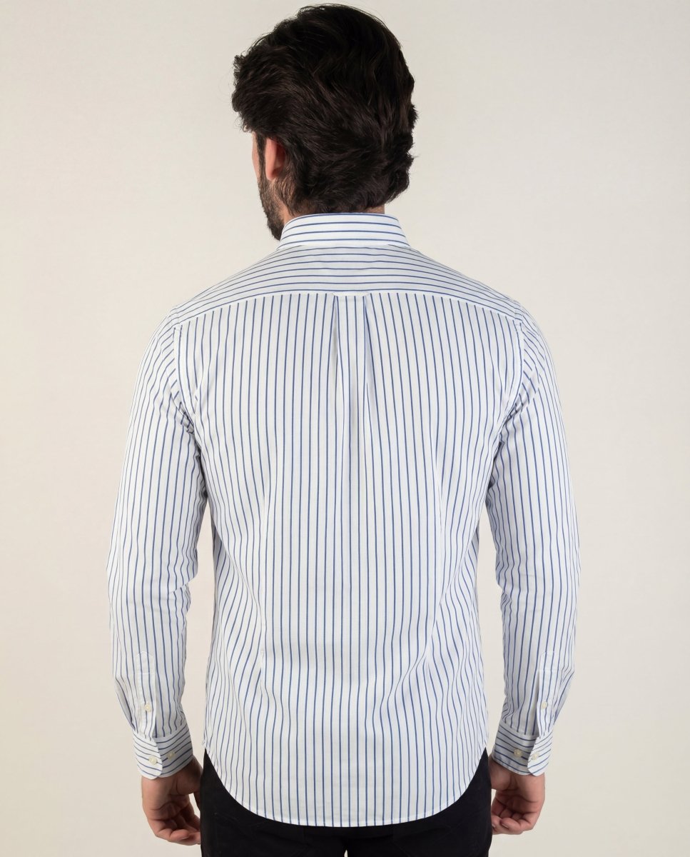 Camisa Hombre Rayas Azul Combinado - Norva Select