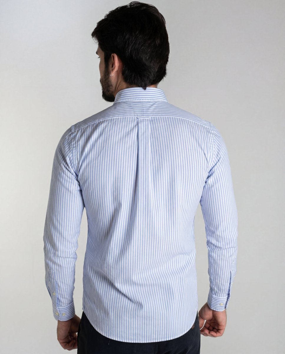 Camisa Hombre Rayas Azules Celestes - Norva Select