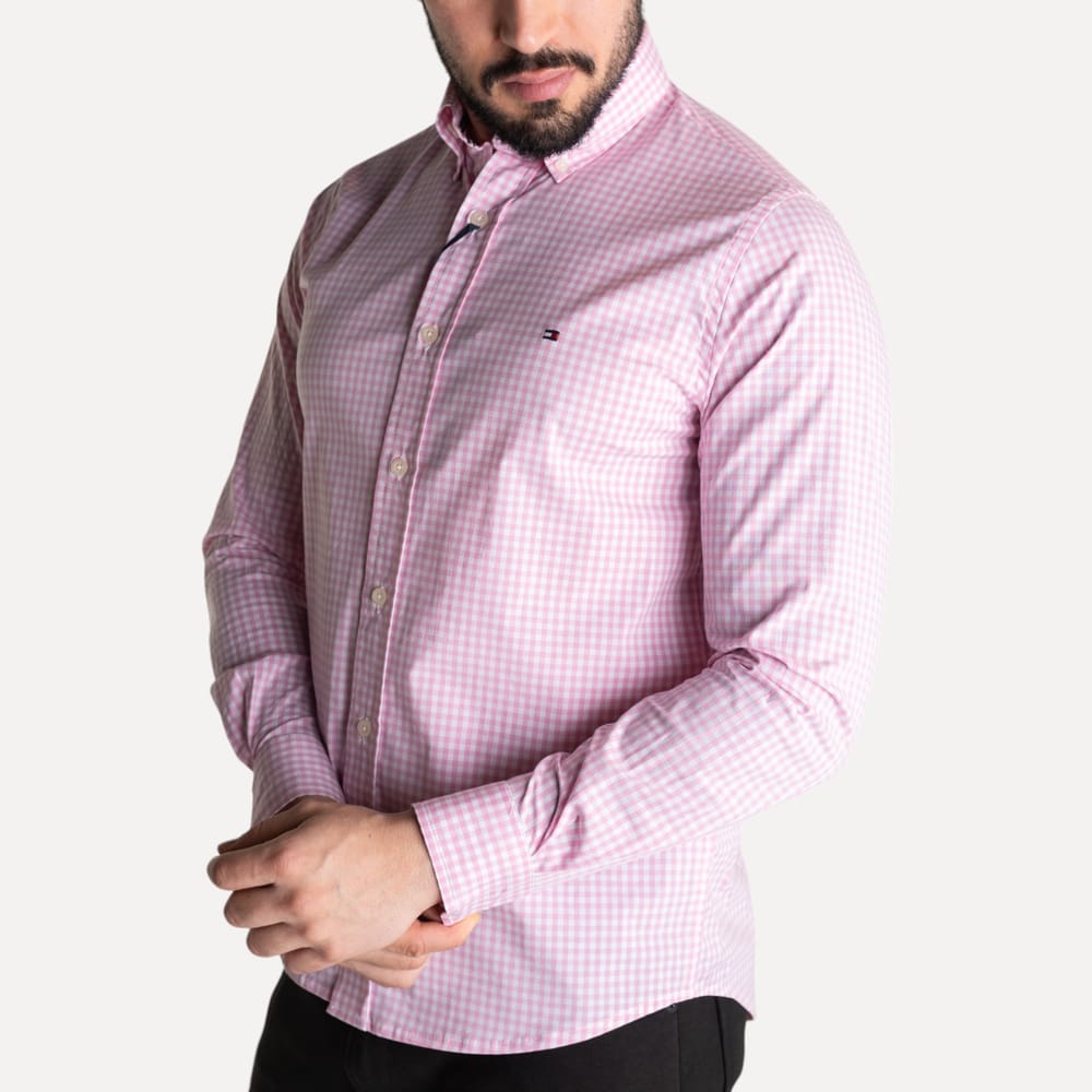 Camisa Hombre Rosada a Cuadros TM - Norva Select