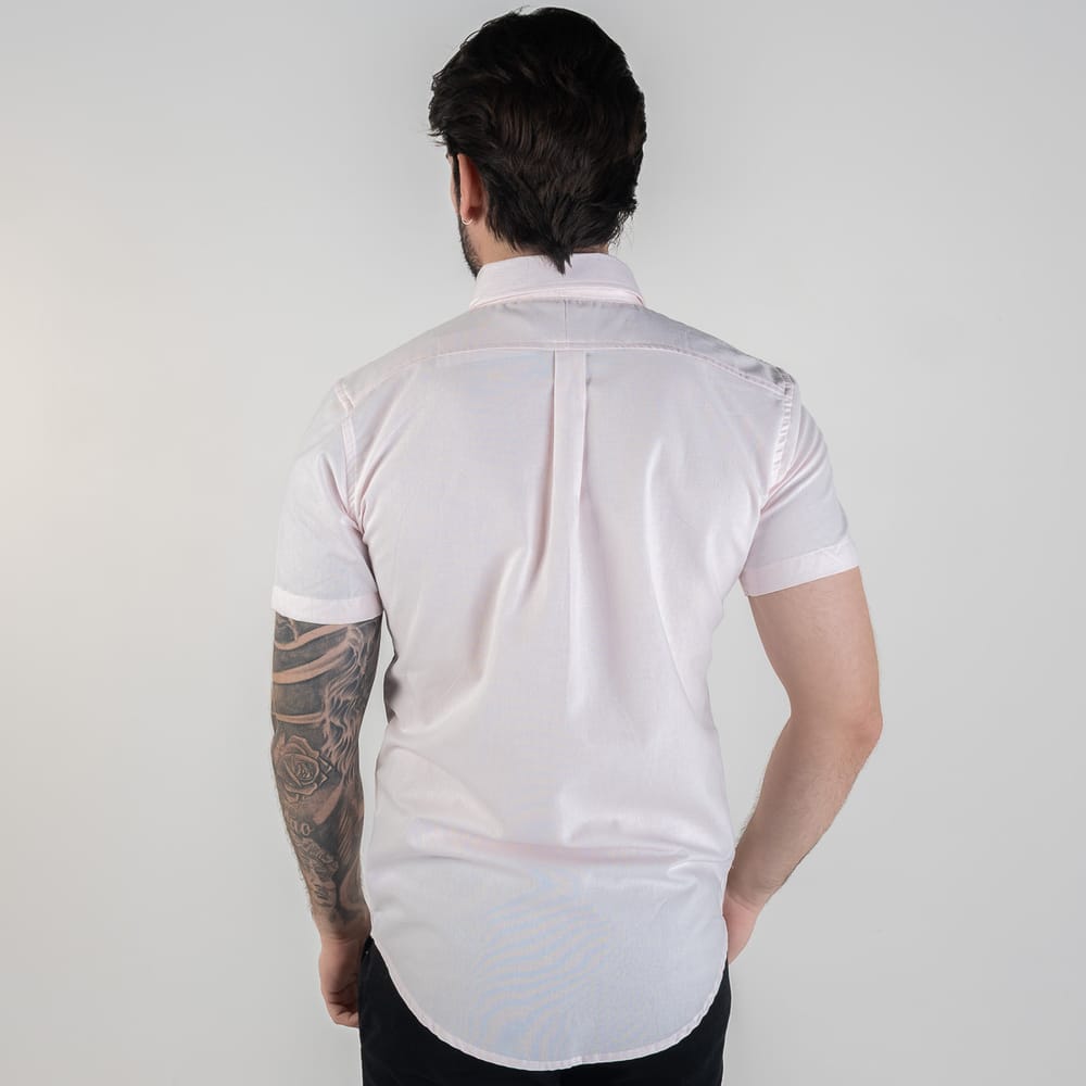 Camisa Hombre Rosada Pastel Manga Corta - Norva Select