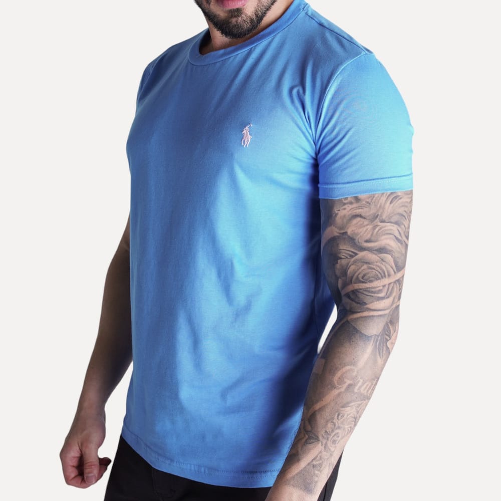Camiseta Basica Azul Cielo Clasica - Norva Select