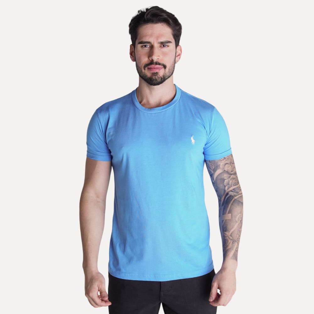 Camiseta Basica Azul Cielo Clasica - Norva Select