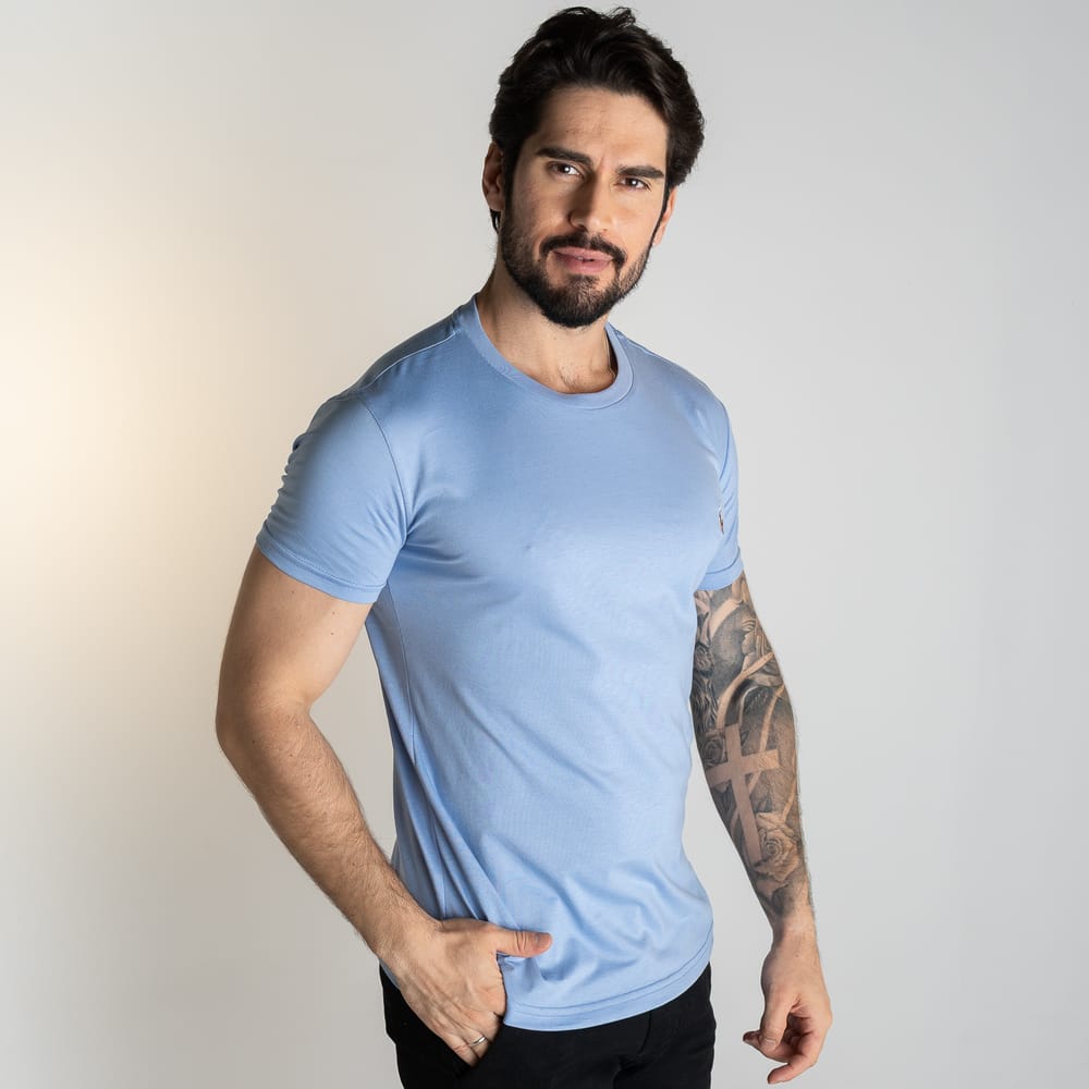 Camiseta Basica Azul Cielo Rain - Norva Select