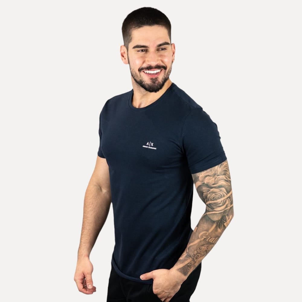 Camiseta Basica Azul Oscuro AIX - Norva Select