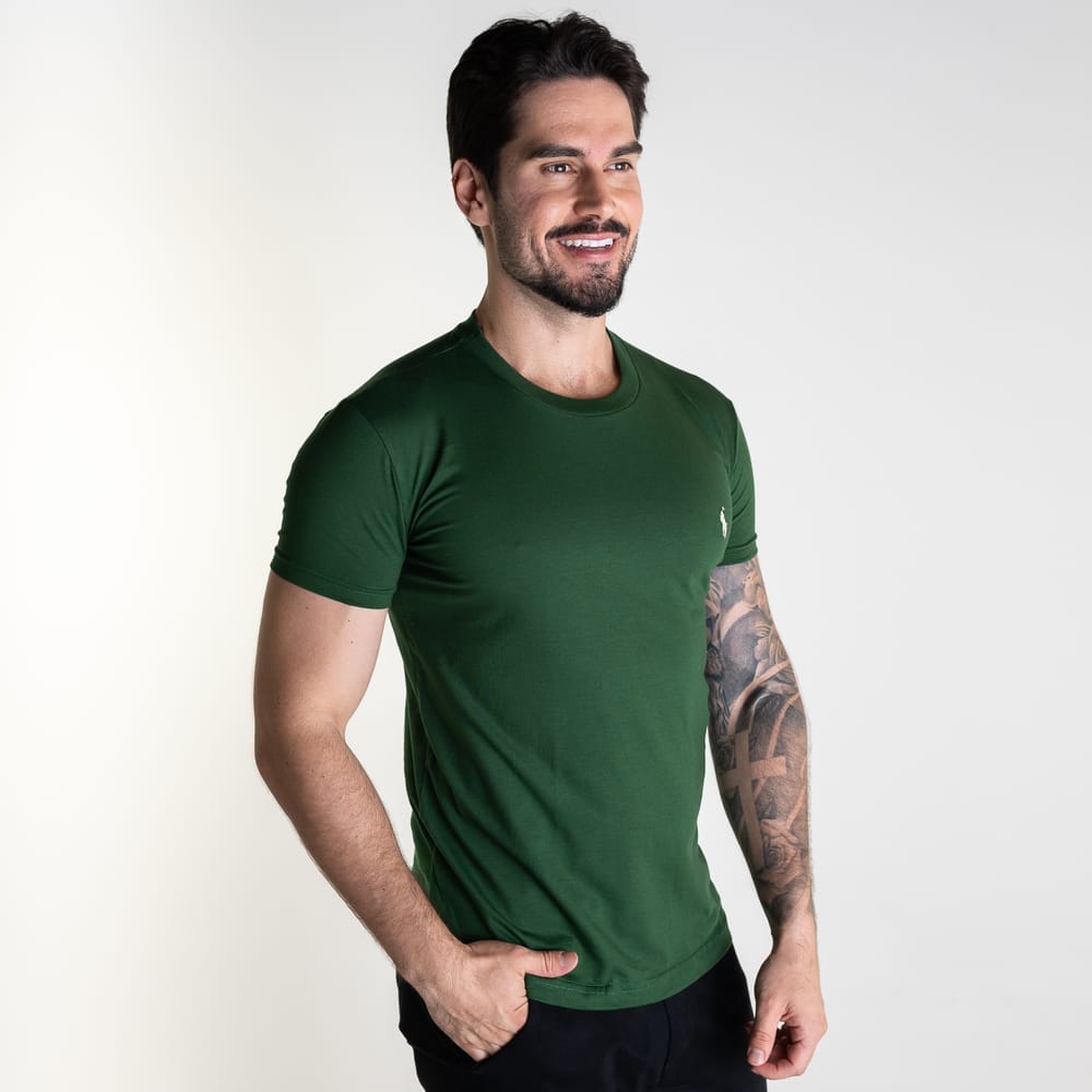 Camiseta Basica Verde Pino Clasica - Norva Select