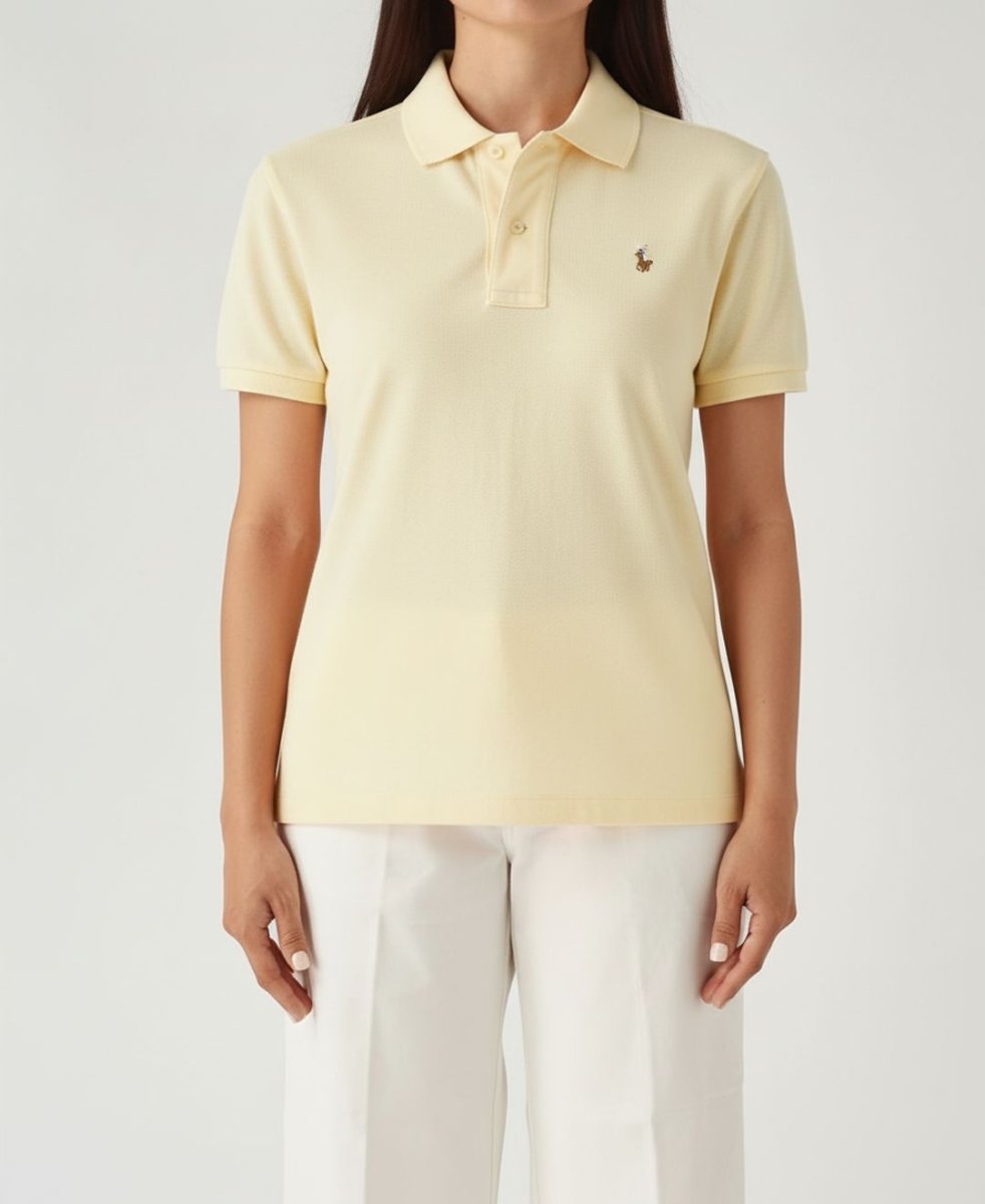Camiseta Polo Pique Mujer Amarilla - Norva Select