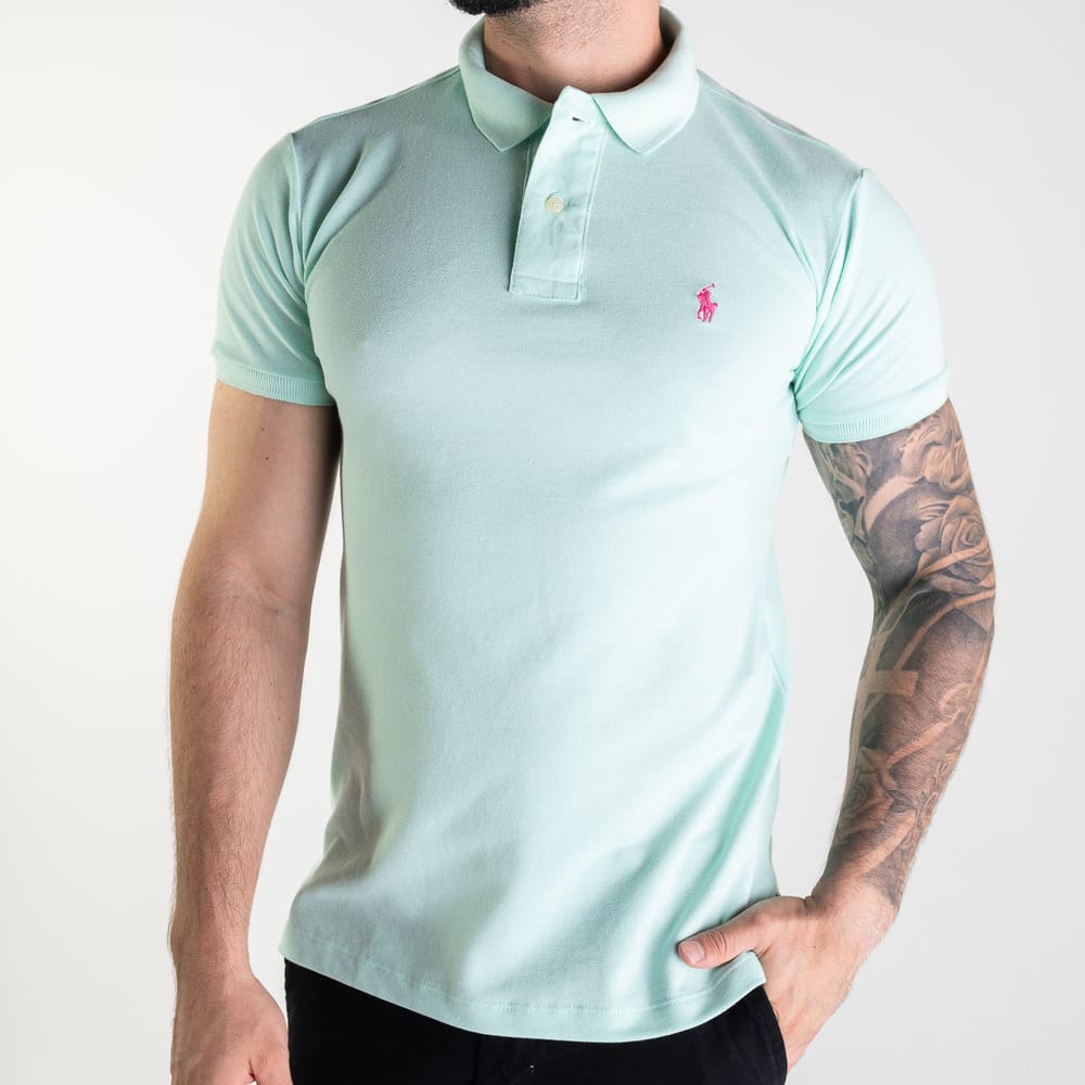 Camiseta Tipo Polo Aguamarina Clasica - Norva Select