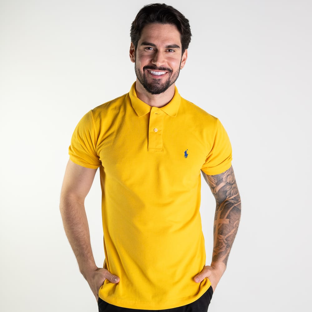 Camiseta Tipo Polo Amarilla Clasica - Norva Select