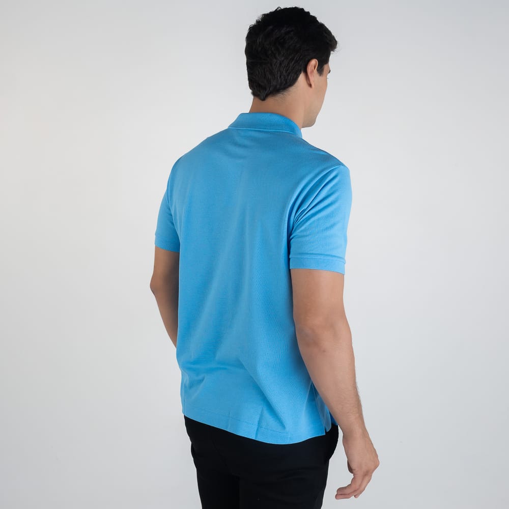 Camiseta Tipo Polo Azul Cielo LC - Norva Select