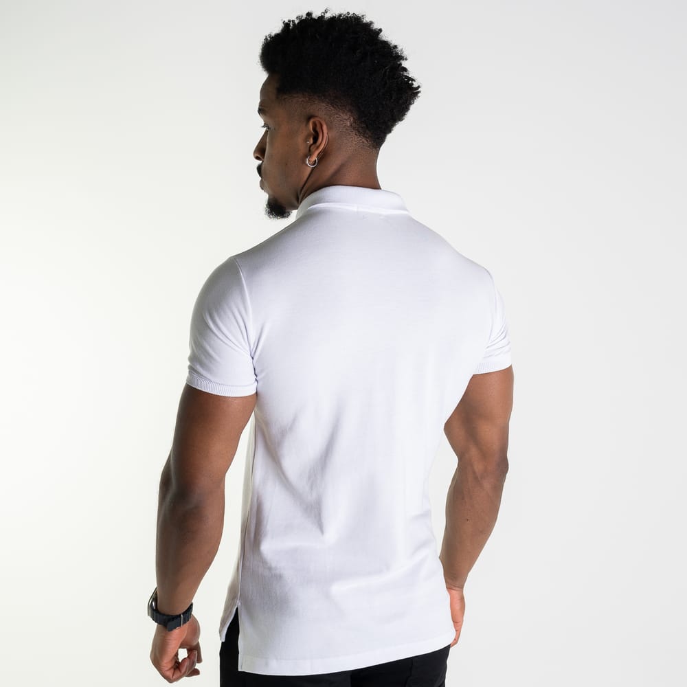 Camiseta Tipo Polo Blanca Rain - Norva Select