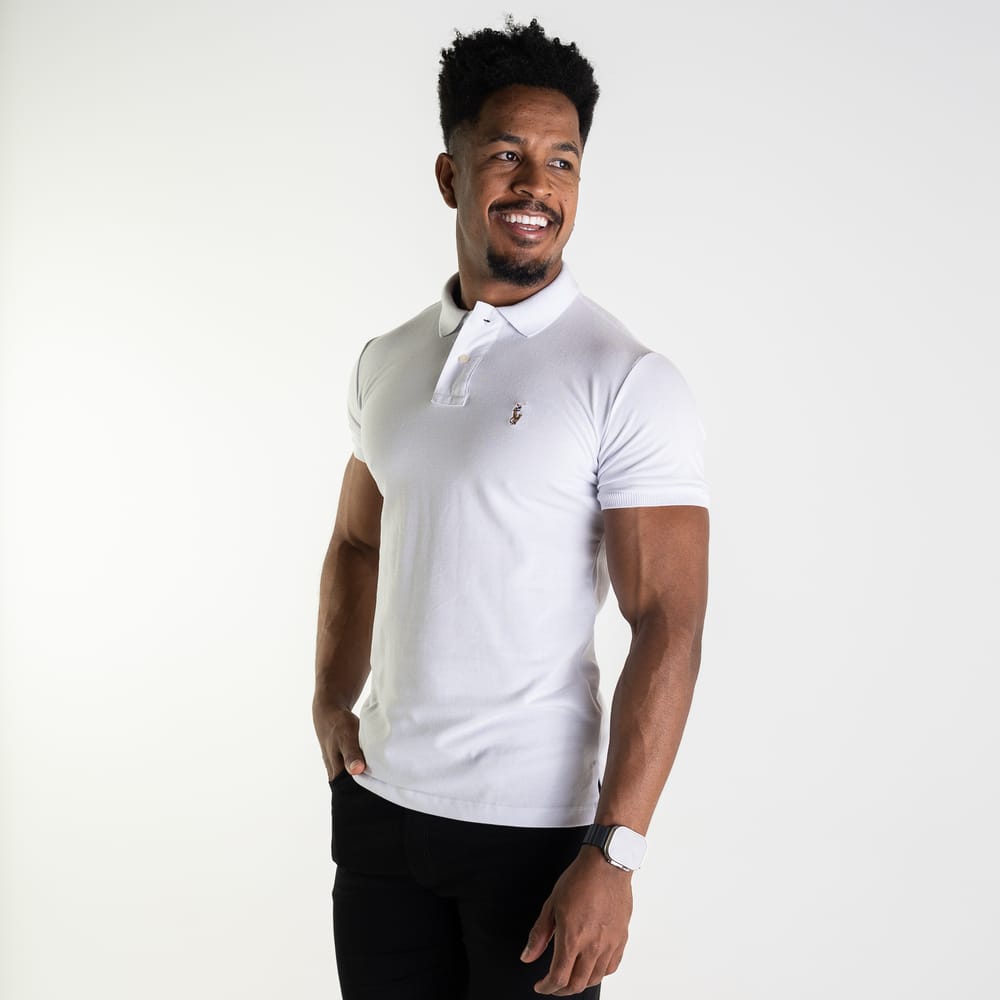 Camiseta Tipo Polo Blanca Rain - Norva Select