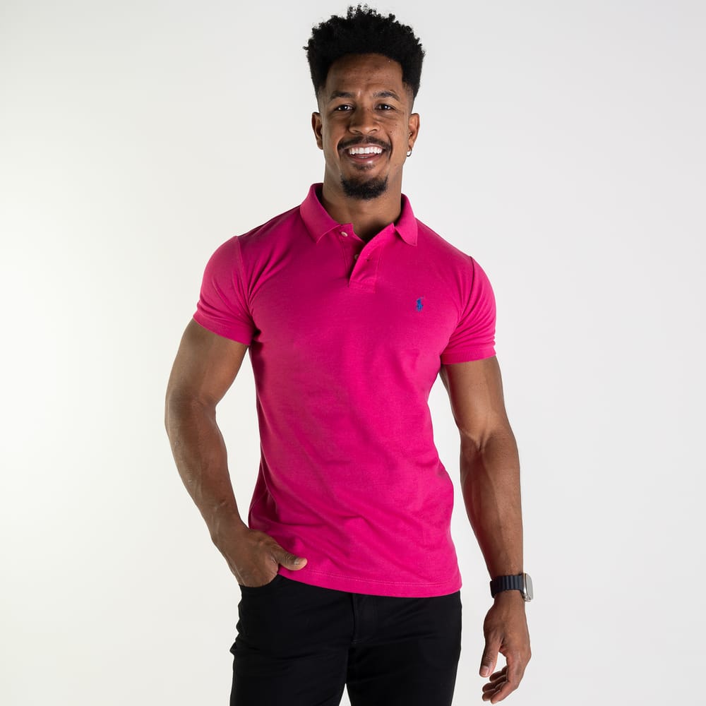 Camiseta Tipo Polo Fucsia Clasica - Norva Select