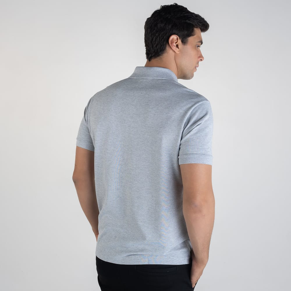 Camiseta Tipo Polo Gris LC - Norva Select