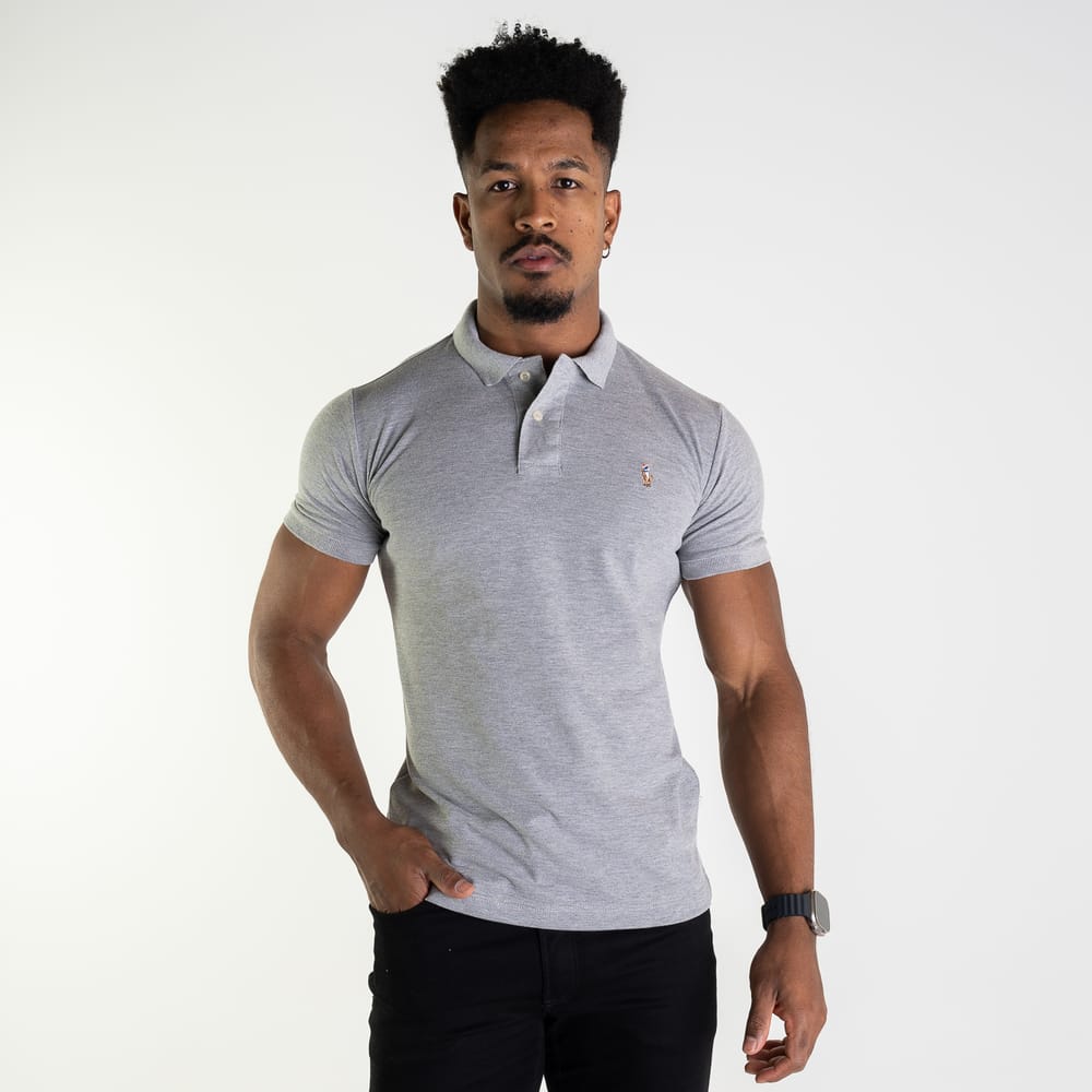 Camiseta Tipo Polo Gris Rain - Norva Select