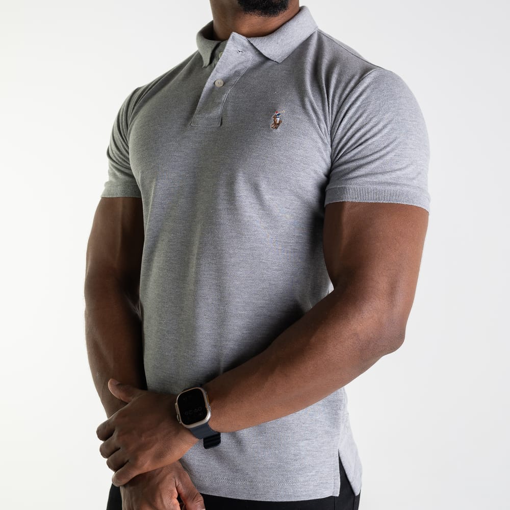 Camiseta Tipo Polo Gris Rain - Norva Select