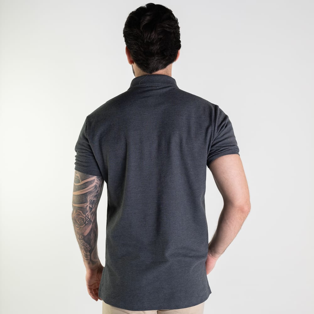 Camiseta Tipo Polo Gris Raton Clasica - Norva Select