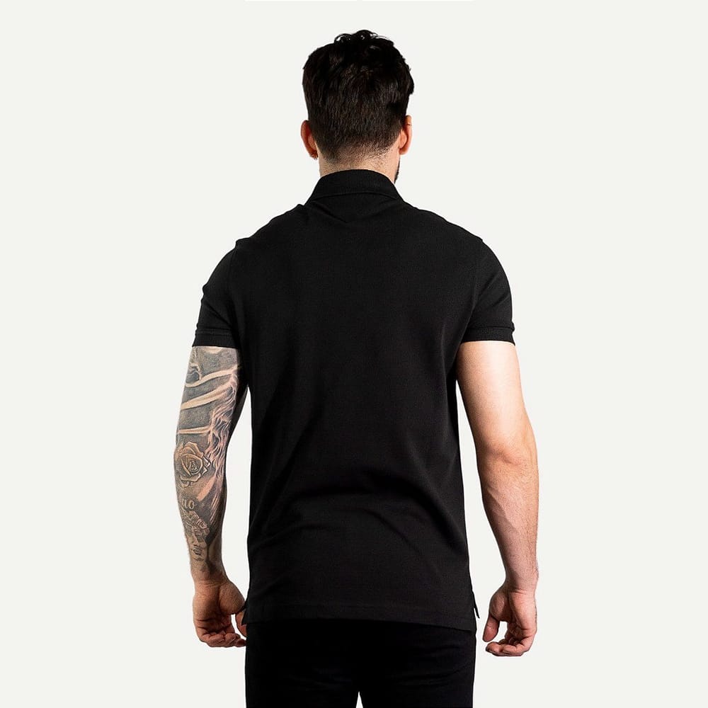 Camiseta Tipo Polo Negra TM - Norva Select