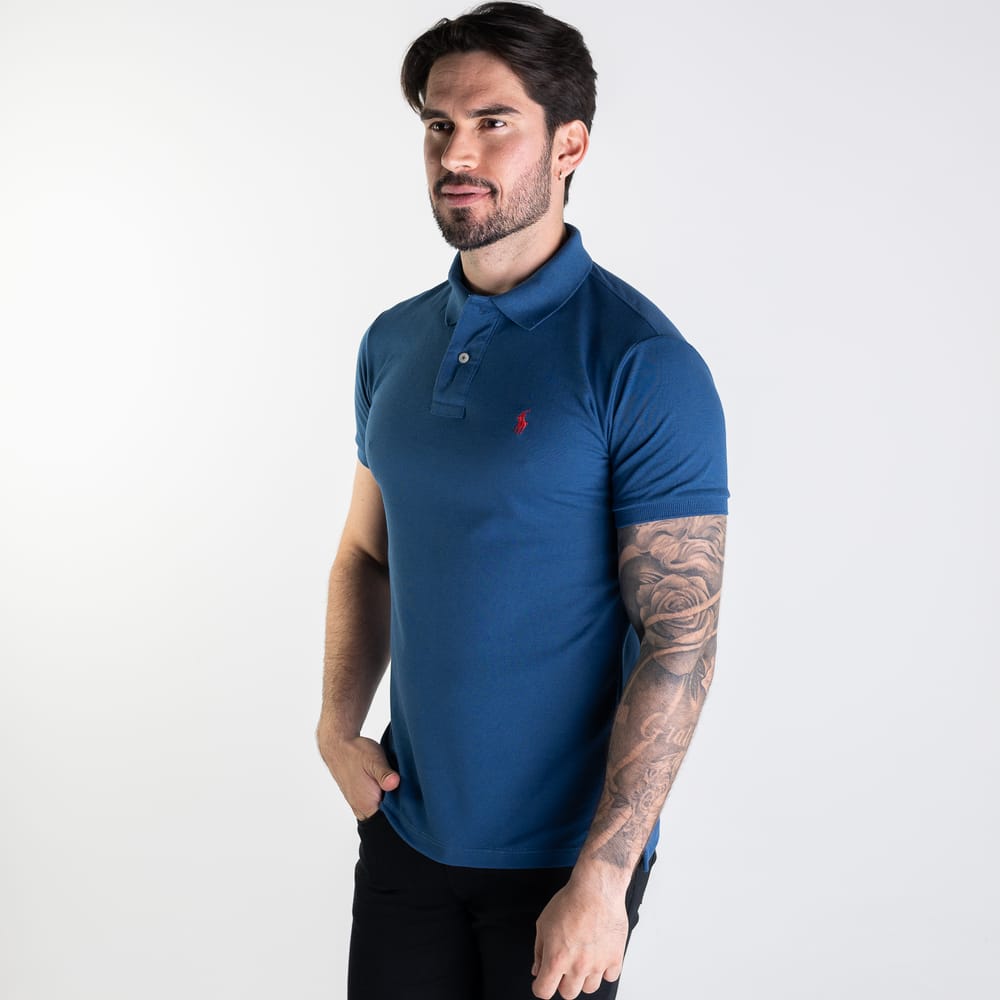 Camiseta Tipo Polo Petroleo Clasica - Norva Select