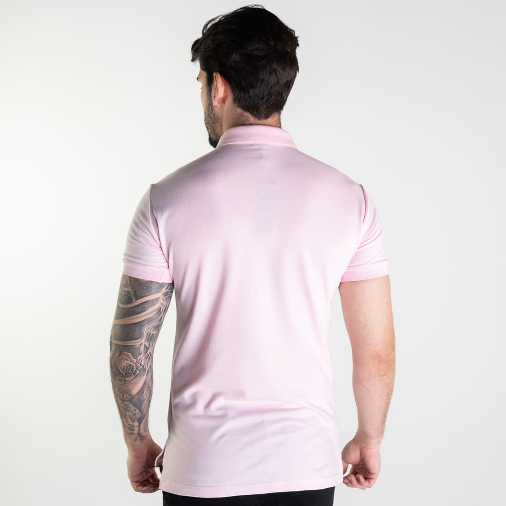 Camiseta Tipo Polo Rosada Clasica - Norva Select