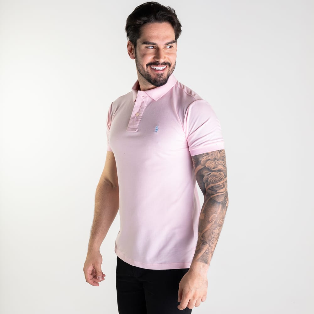 Camiseta Tipo Polo Rosada Clasica - Norva Select