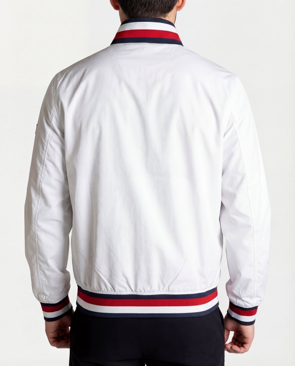 Chaqueta Cortavientos Hombre Blanca Moderna - Norva Select