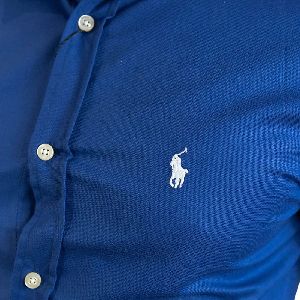 Camisa Hombre Azul rey Manga Corta