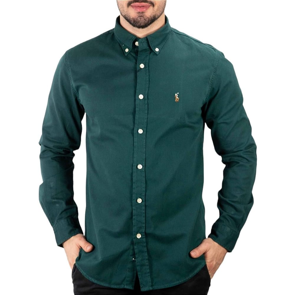 Camisa Hombre Rain Verde Militar