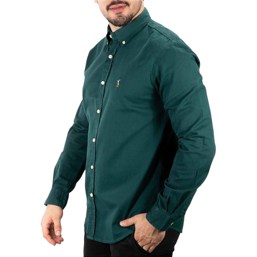 Camisa Hombre Rain Verde Militar