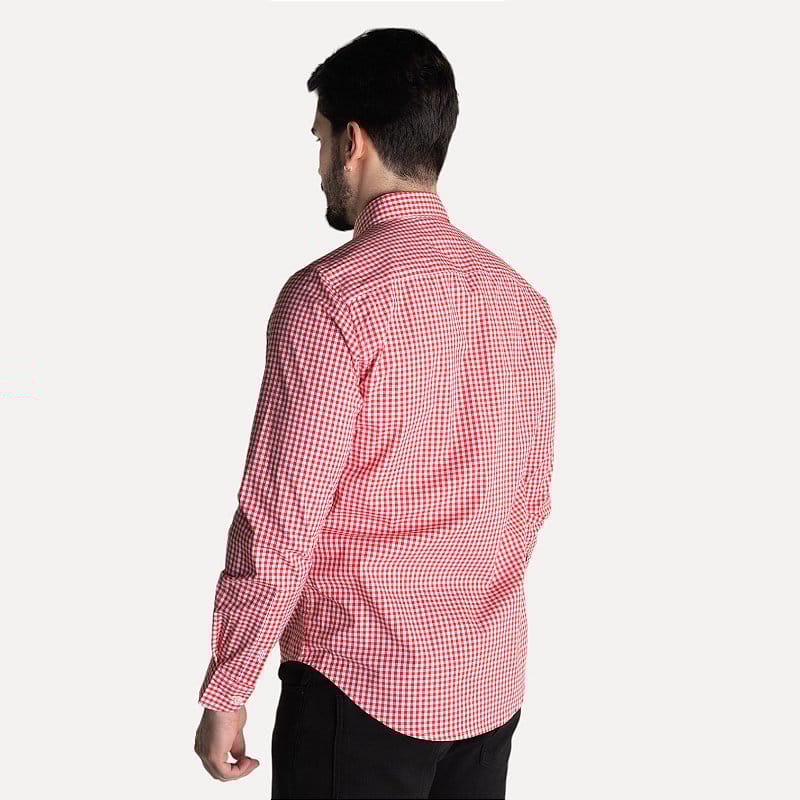 Camisa Hombre Roja a Cuadros TM