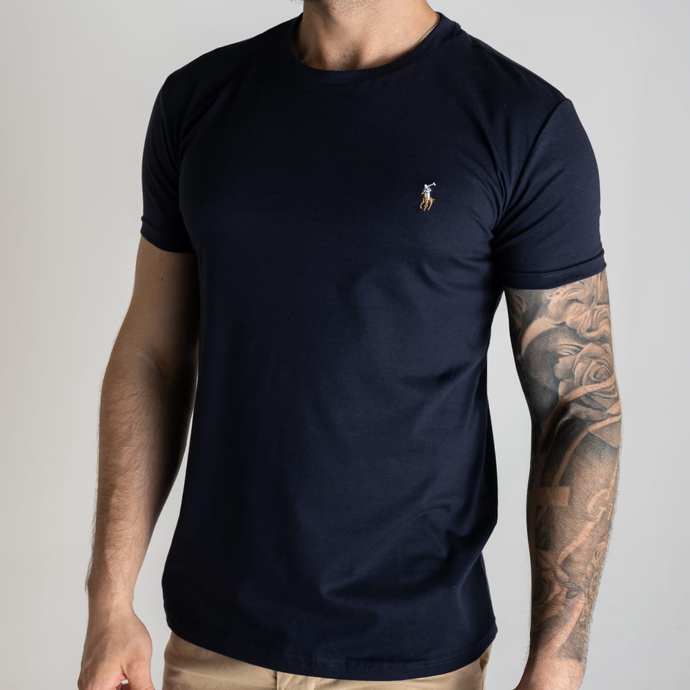 Camiseta Basica Azul Oscuro Rain