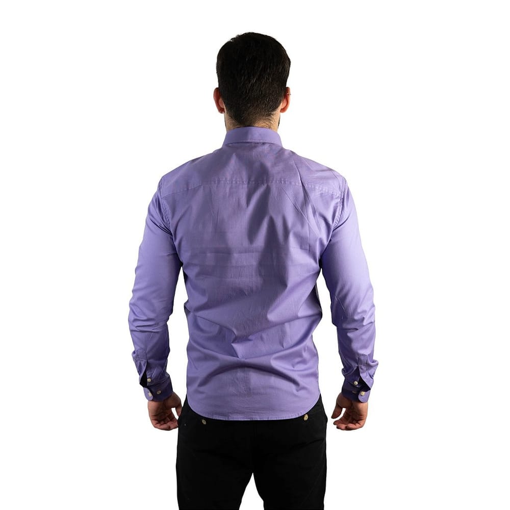 Camisa Hombre Lila Clásica