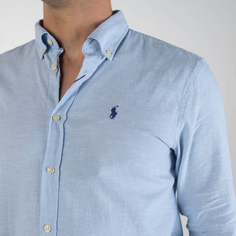Camisa Azul cielo Lino