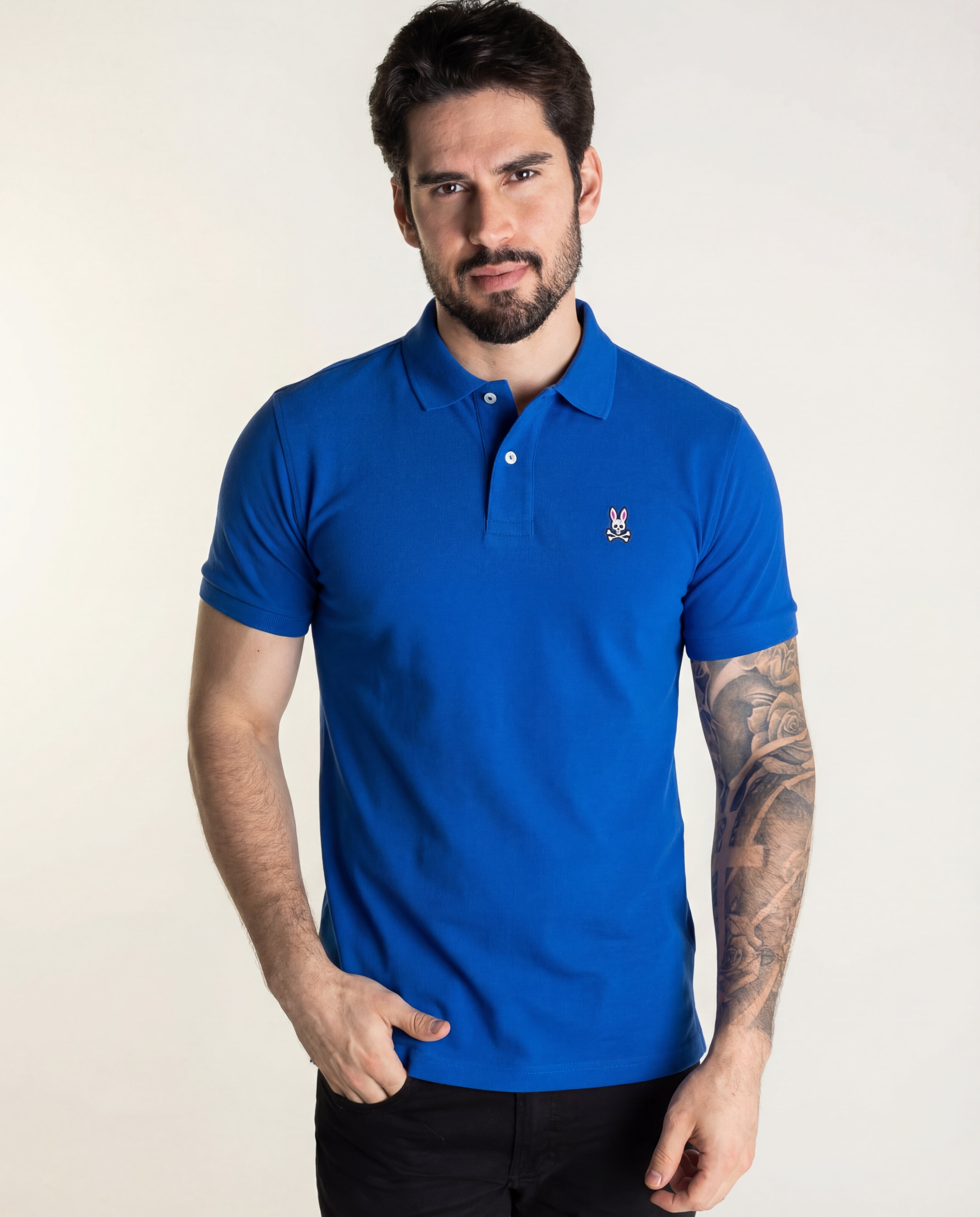 Camiseta Tipo Polo Azul Rey PB