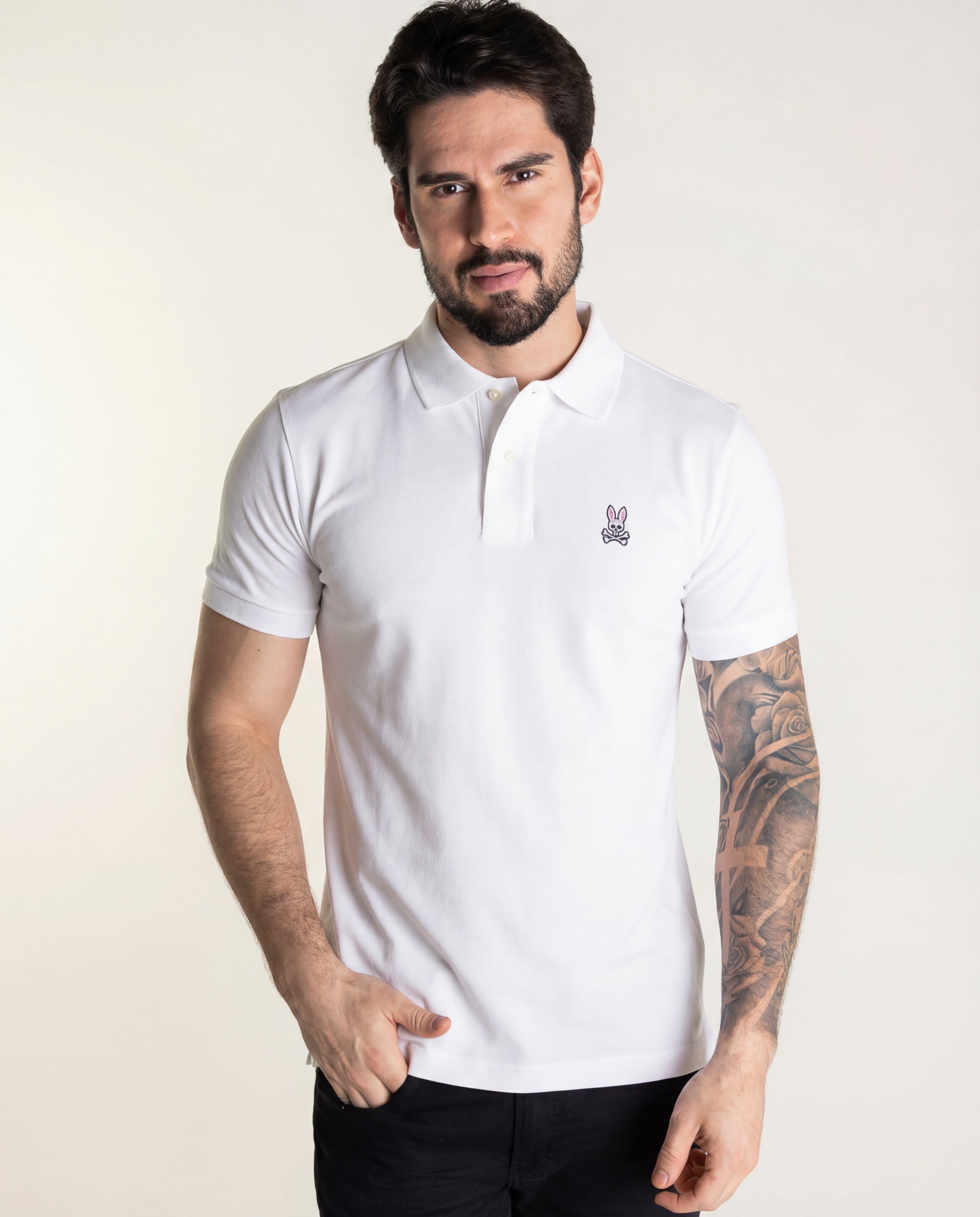 Camiseta Tipo Polo Blanca PB