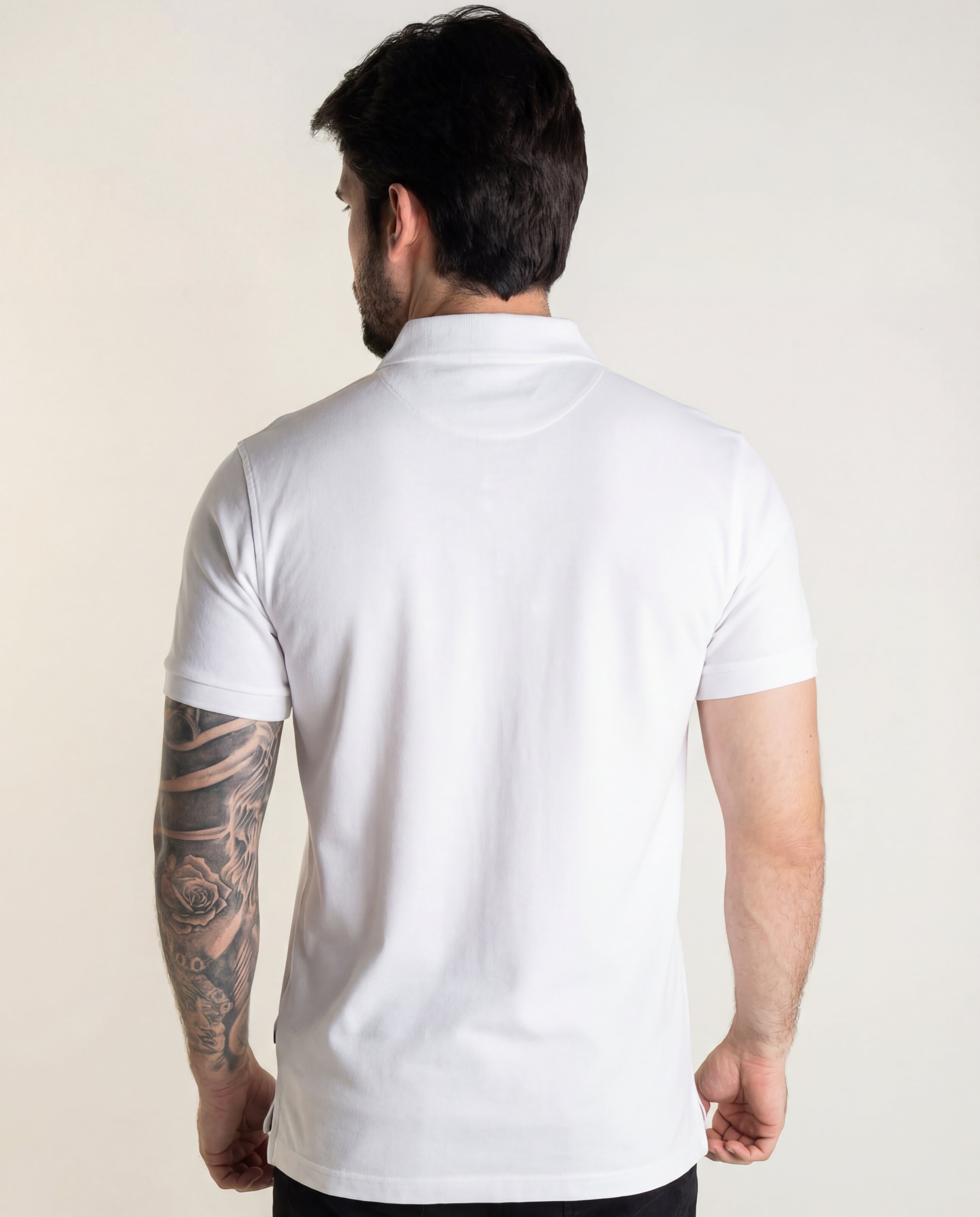 Camiseta Tipo Polo Blanca PB