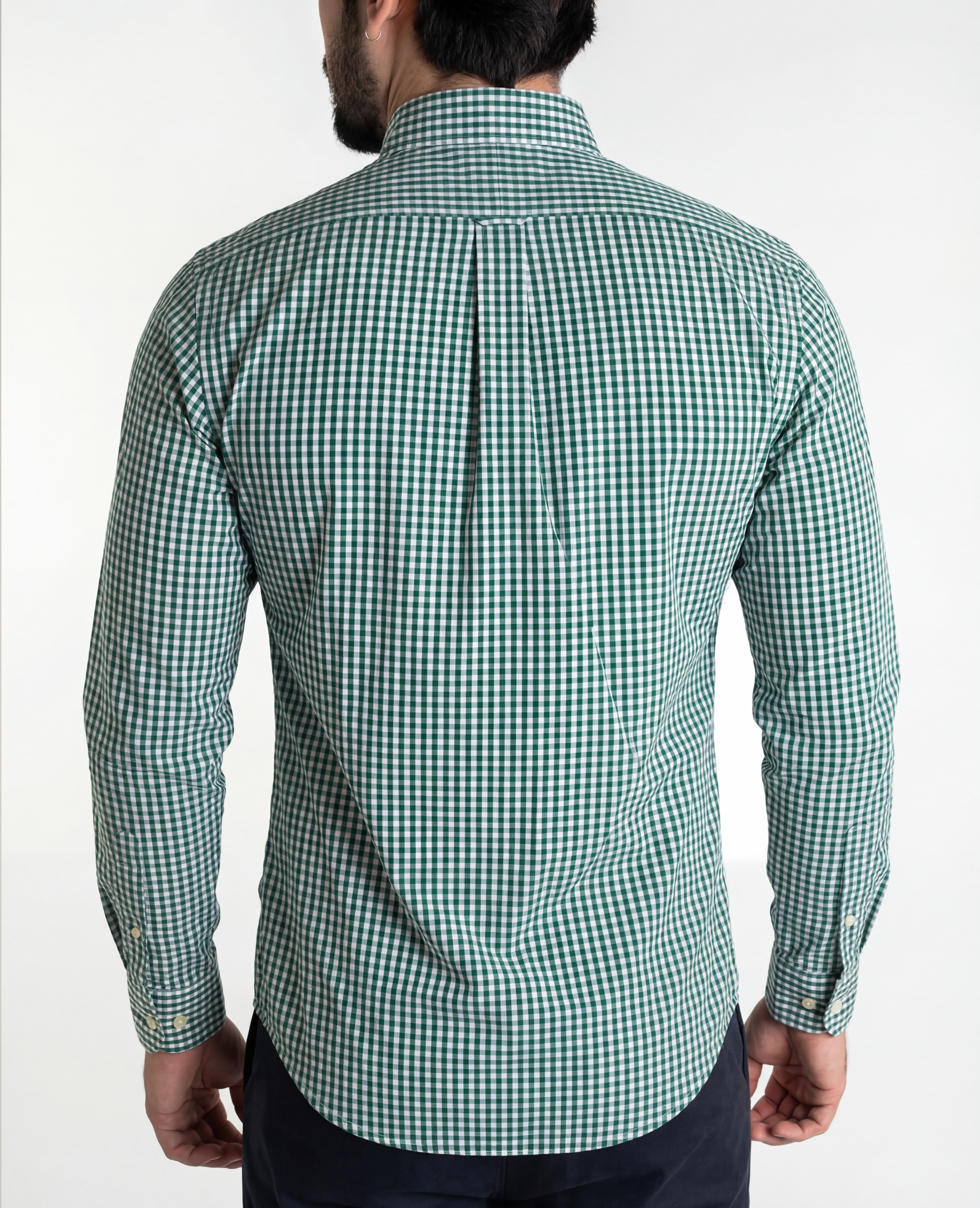 Camisa Hombre Verde A Cuadros