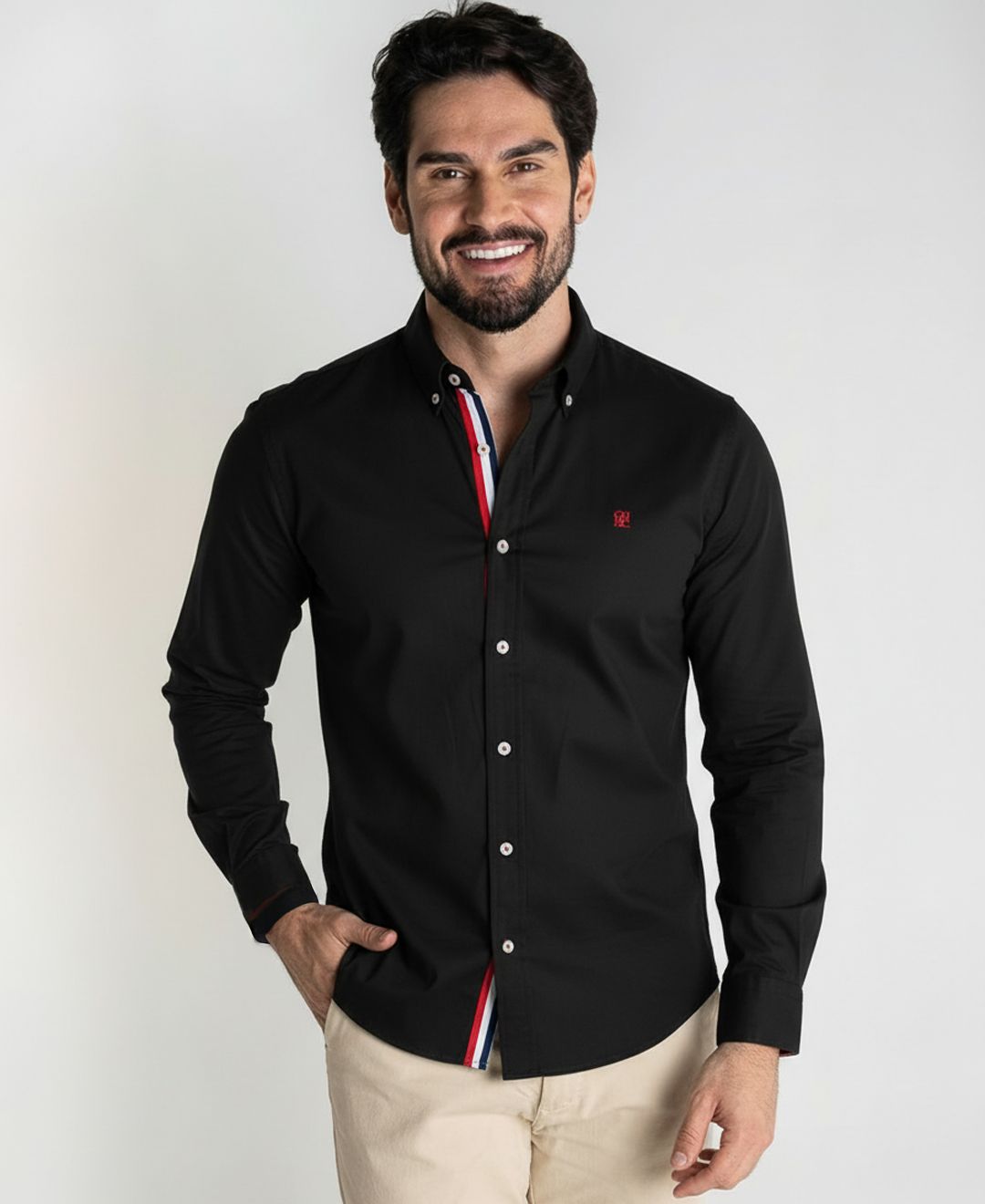 Camisa Hombre CH Negra
