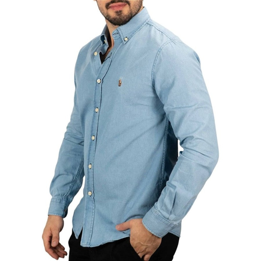 Camisa Hombre Indigo Claro (Jean) 3