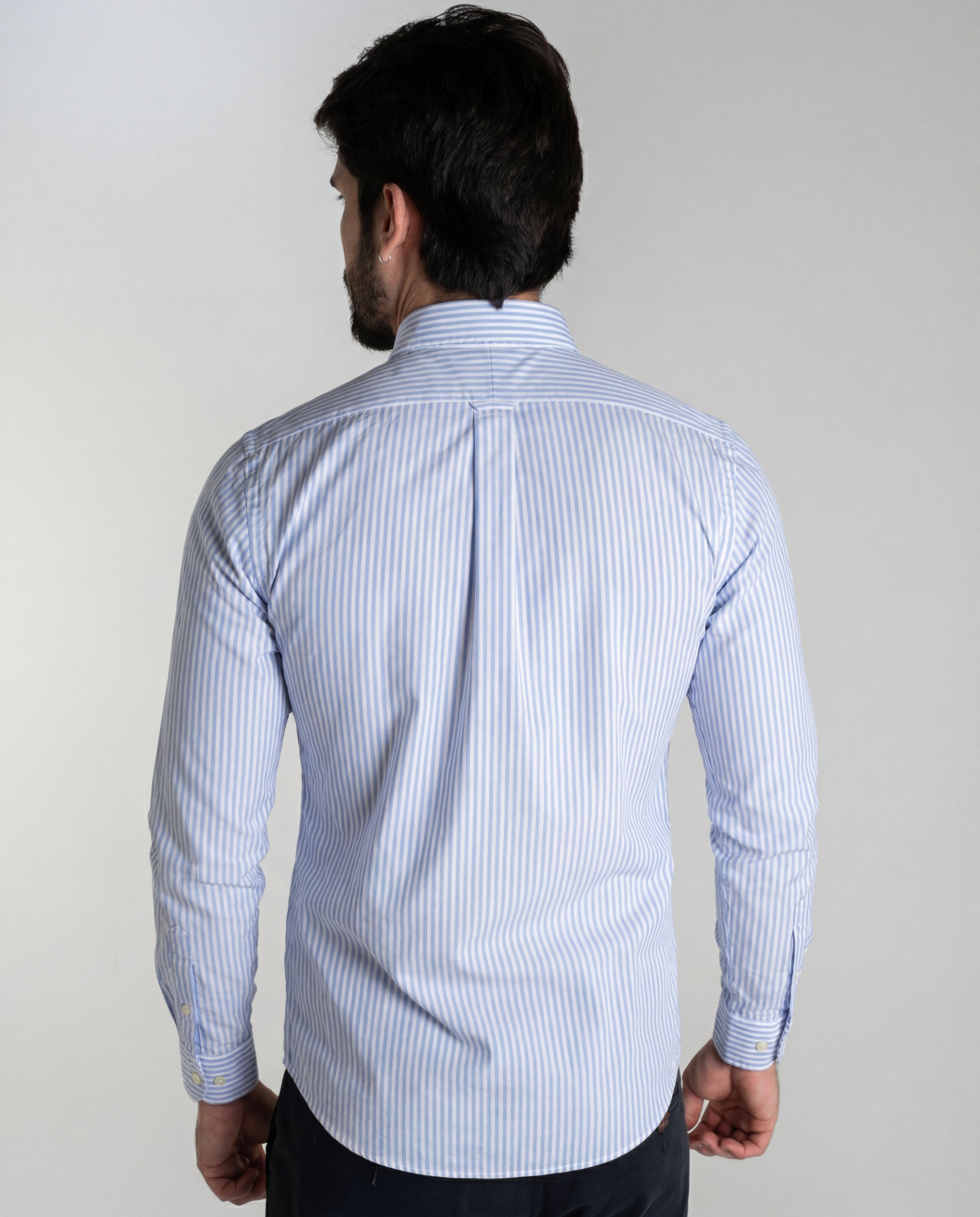 Camisa Hombre Rayas Azules Celestes 2